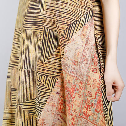 Printed Spliced Casual Comfortable Two Piece Suit