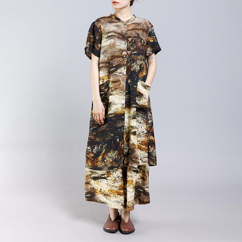 Printed Split Casual T-Shirt And Pants