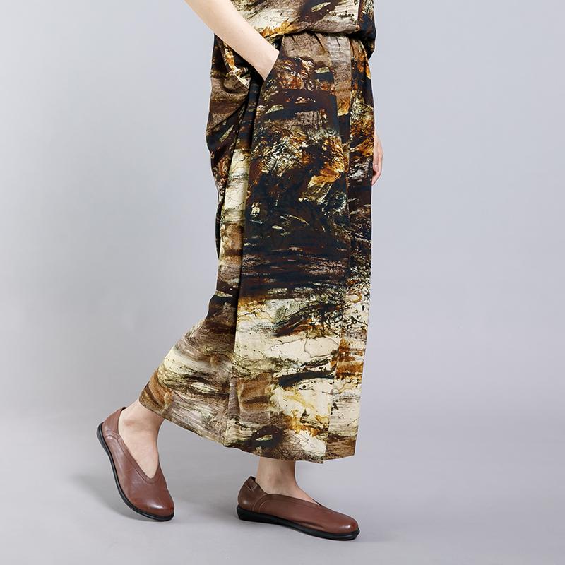 Printed Split Casual T-Shirt And Pants