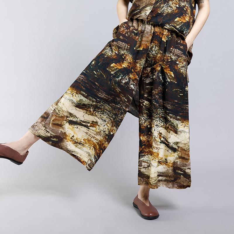 Printed Split Casual T-Shirt And Pants