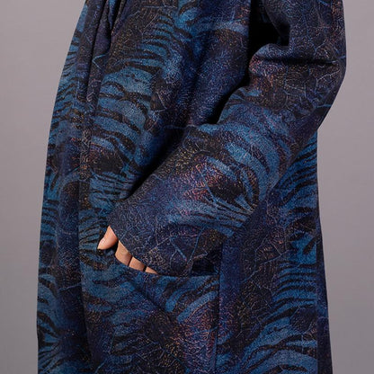 Printed Split Hem Retro Loose Dress
