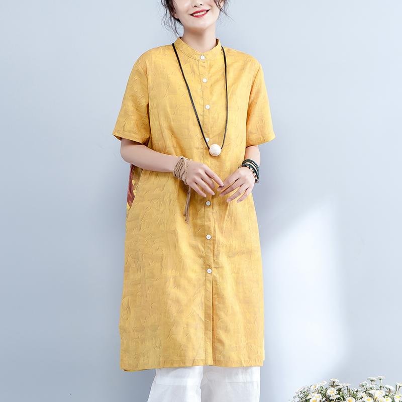 Printed Split Short Sleeve Soft Comfortable Shirt