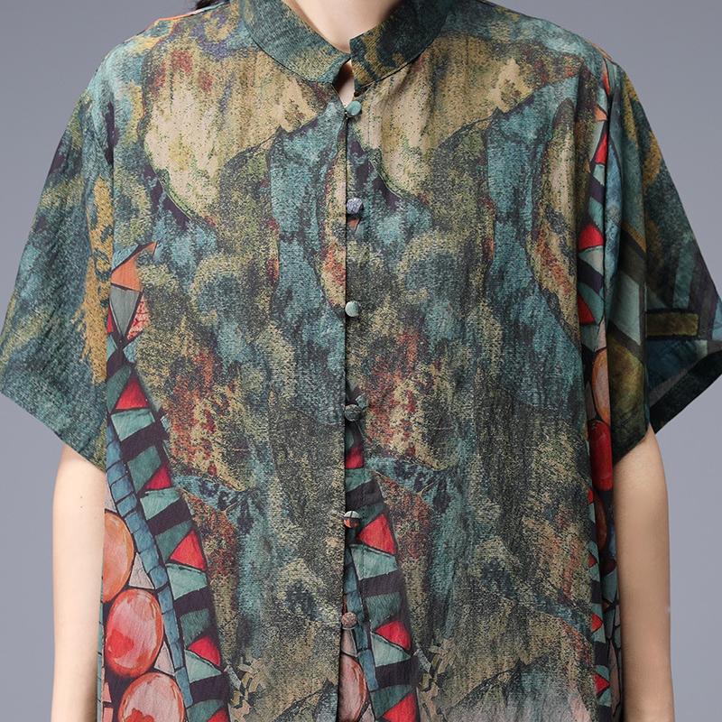 Printed Split Single Breasted Trench Coat