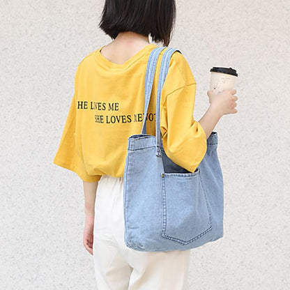 Pure Color Casual Classical Tote Bag