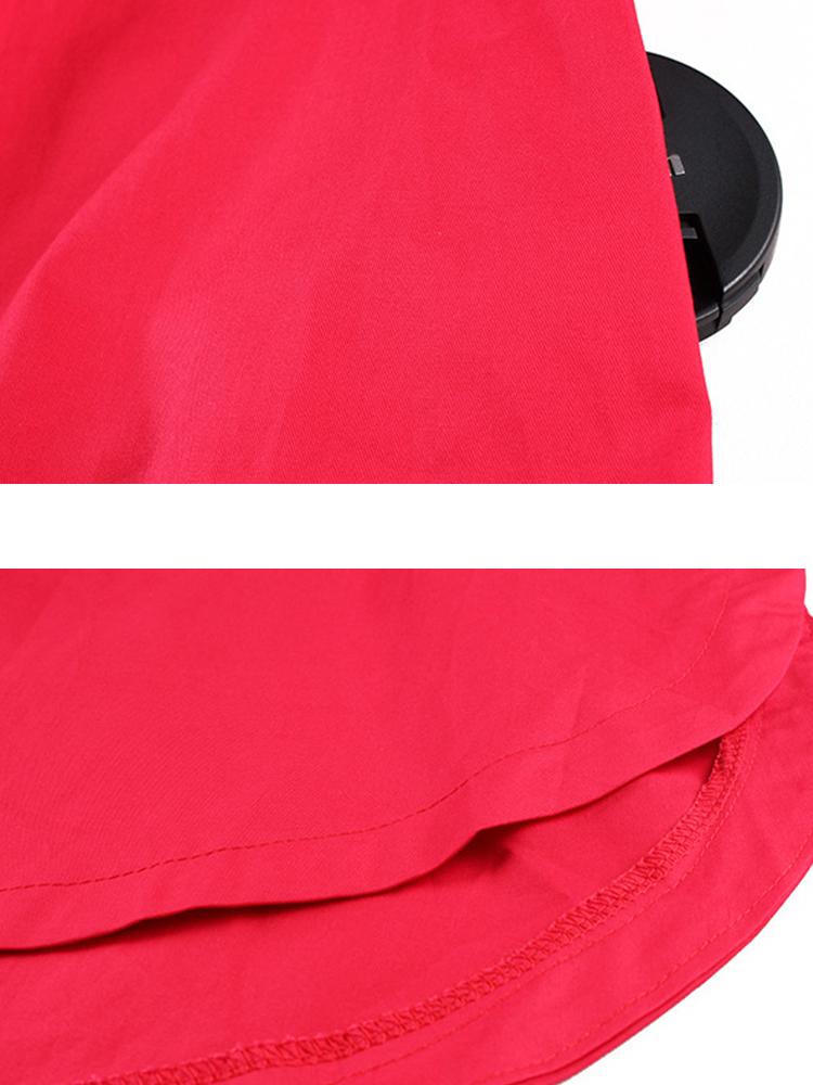 Pure Color Plus Size Cotton Shirt