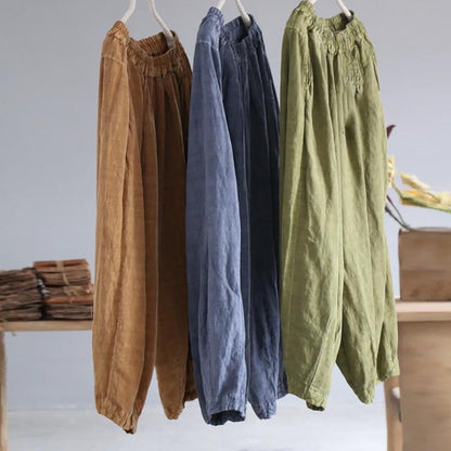 Pure Color Retro Soft Comfortable Loose Bloomers