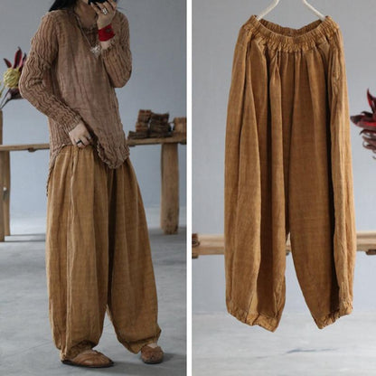Pure Color Retro Soft Comfortable Loose Bloomers