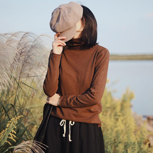 Pure Color Simple Bottoming Shirt