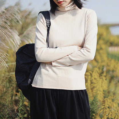 Pure Color Simple Bottoming Shirt
