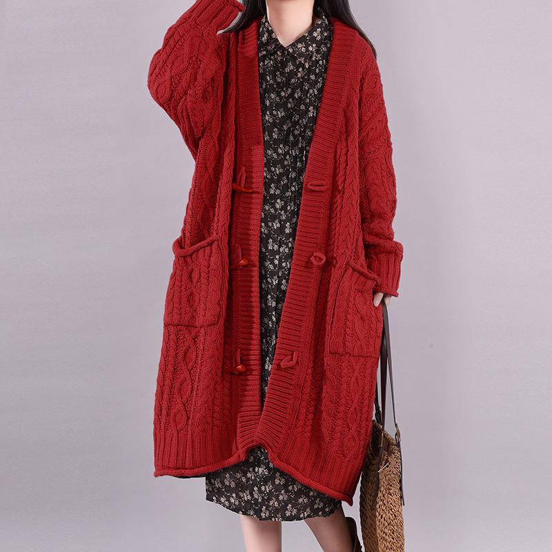 Pure Color Single Breasted Warm Sweater