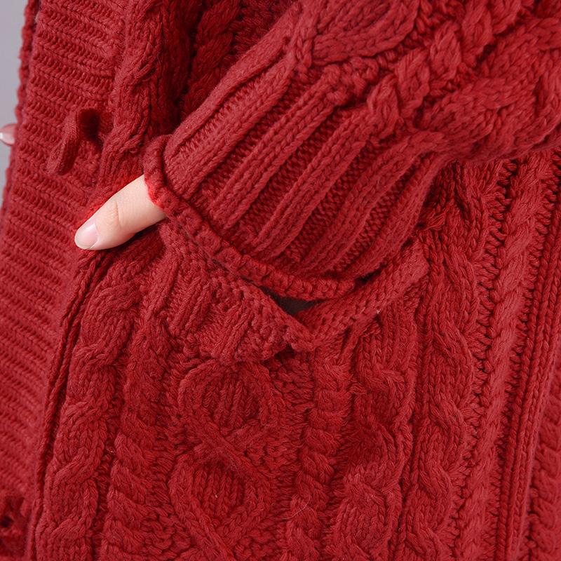 Pure Color Single Breasted Warm Sweater