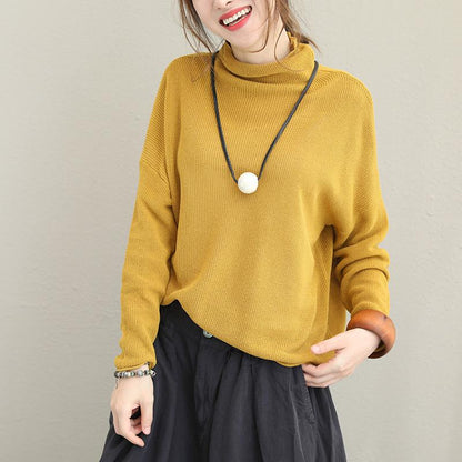 Pure Color Turtleneck Casual Comfortable Sweater