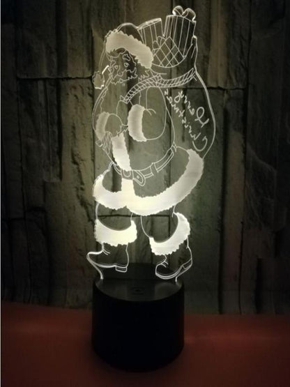 3D Lamp Santa Color Switch Christmas Decoration Light