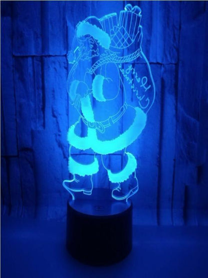 3D Lamp Santa Color Switch Christmas Decoration Light