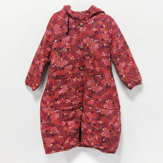 Women Winter Casual Floral Cardigans Long Sleeve Coat