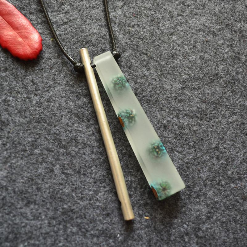 Resin Women Flower Casual Pendant Necklace