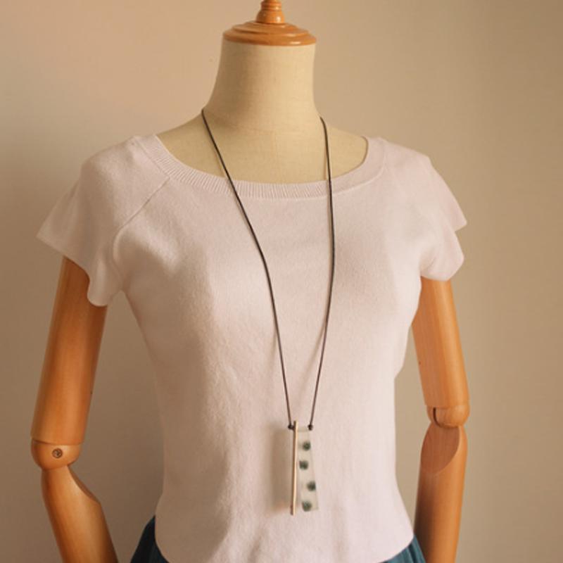 Resin Women Flower Casual Pendant Necklace