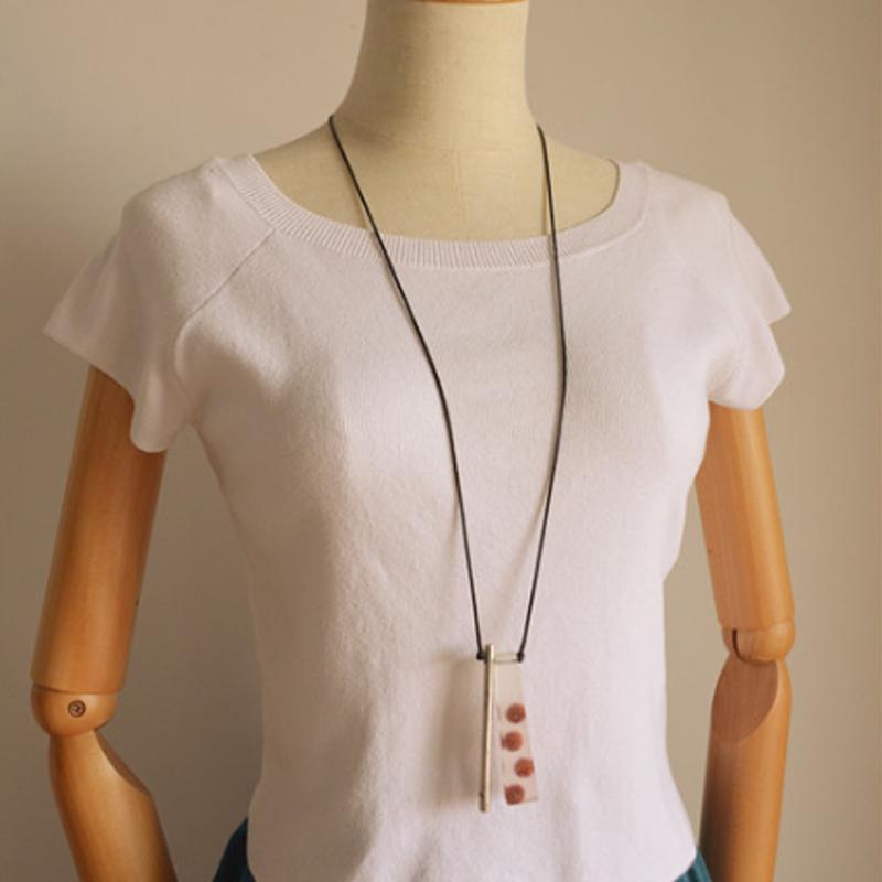 Resin Women Flower Casual Pendant Necklace