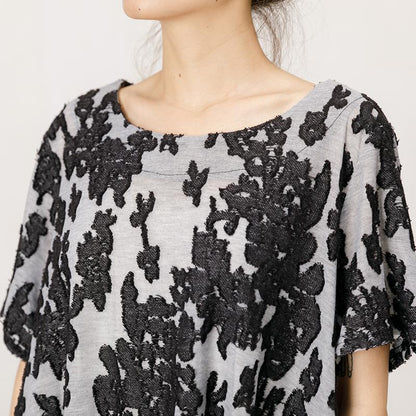 Retro Appliques Loose Soft Comfortable Midi Dress