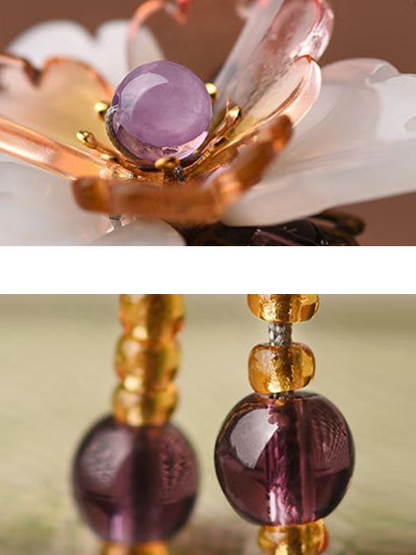 Retro Beautiful Glazed Flower Barrette