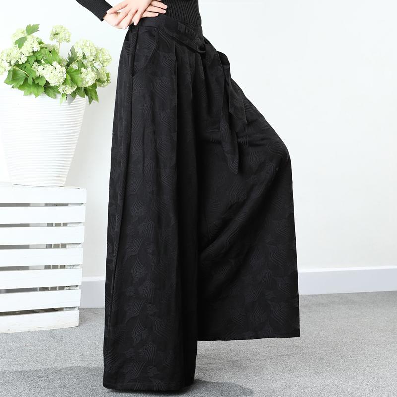Retro Beautiful Jacquard Wide Leg Pants