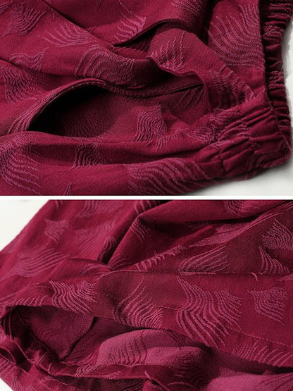 Retro Beautiful Jacquard Wide Leg Pants