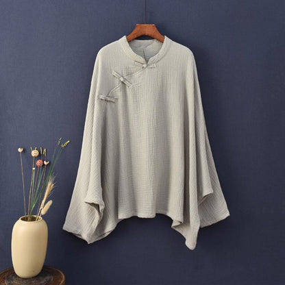 Retro Comfortable Loose Bat Sleeve Shirt