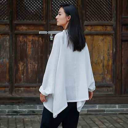 Retro Comfortable Loose Bat Sleeve Shirt