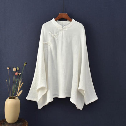 Retro Comfortable Loose Bat Sleeve Shirt