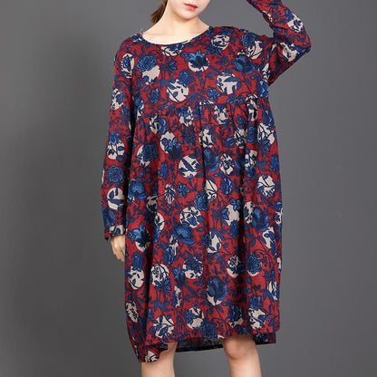 Retro Floral Printed Soft Comfortable Dress