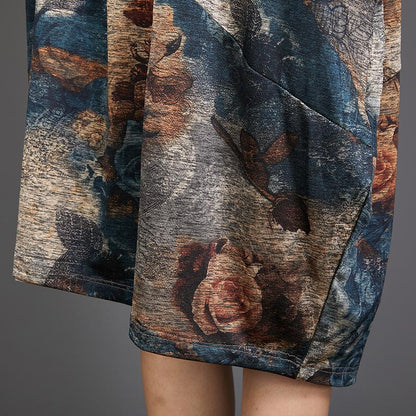 Retro Flower Soft Elegant Loose Dress