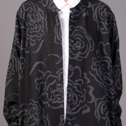 Retro Flower Stretch Cotton Drape Coat