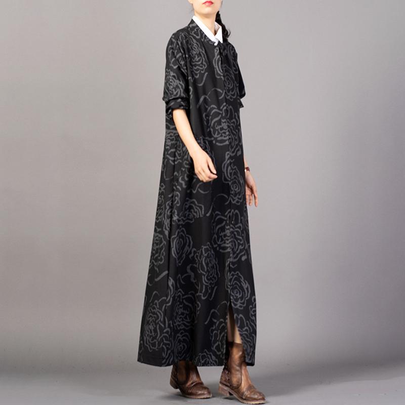 Retro Flower Stretch Cotton Drape Coat
