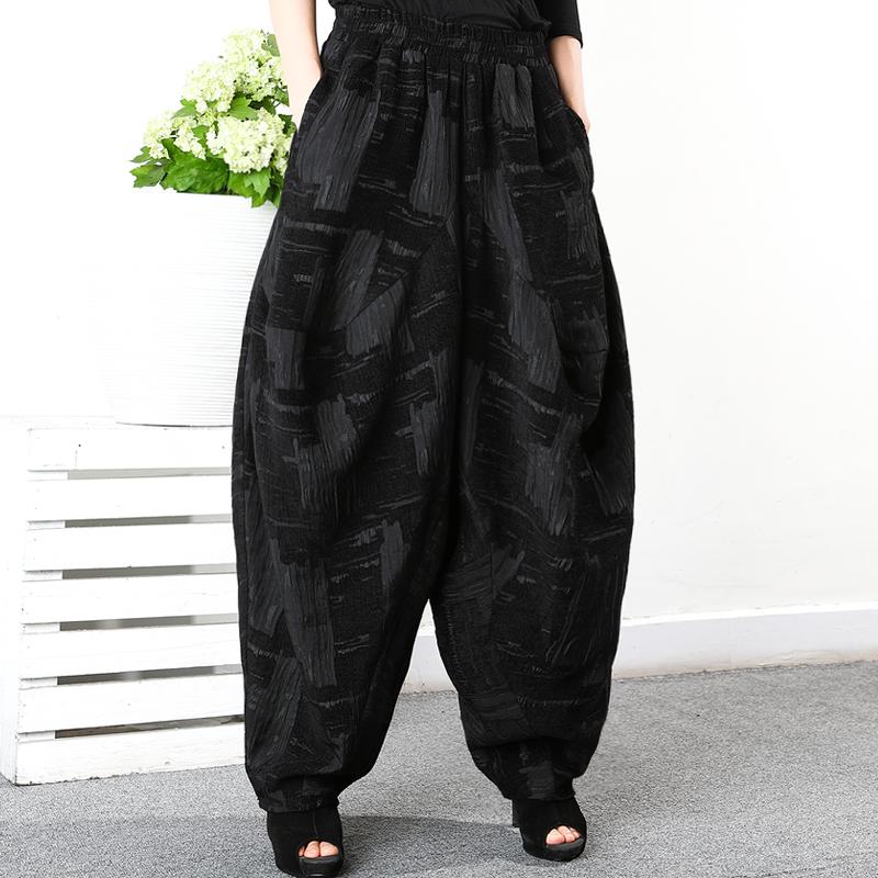 Retro High Waist Jacquard Warm Comfortable Bloomers