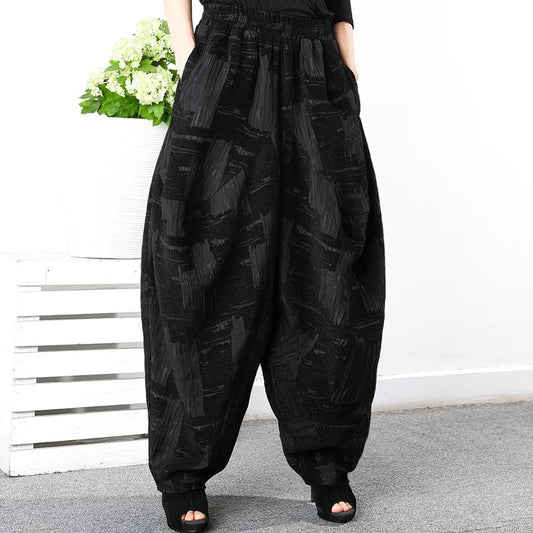 Retro High Waist Jacquard Warm Comfortable Bloomers