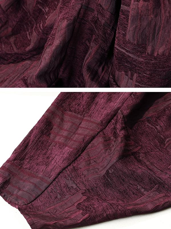 Retro High Waist Jacquard Warm Comfortable Bloomers