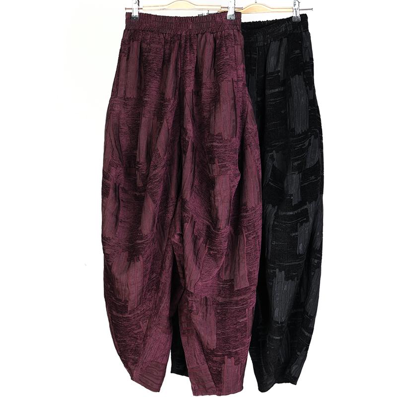 Retro High Waist Jacquard Warm Comfortable Bloomers