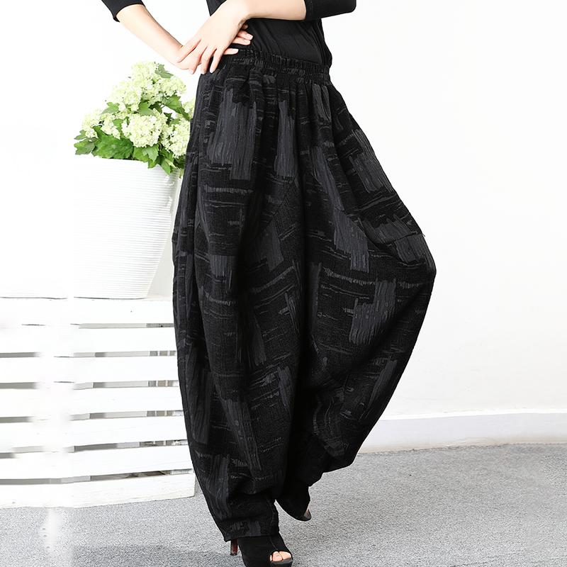 Retro High Waist Jacquard Warm Comfortable Bloomers