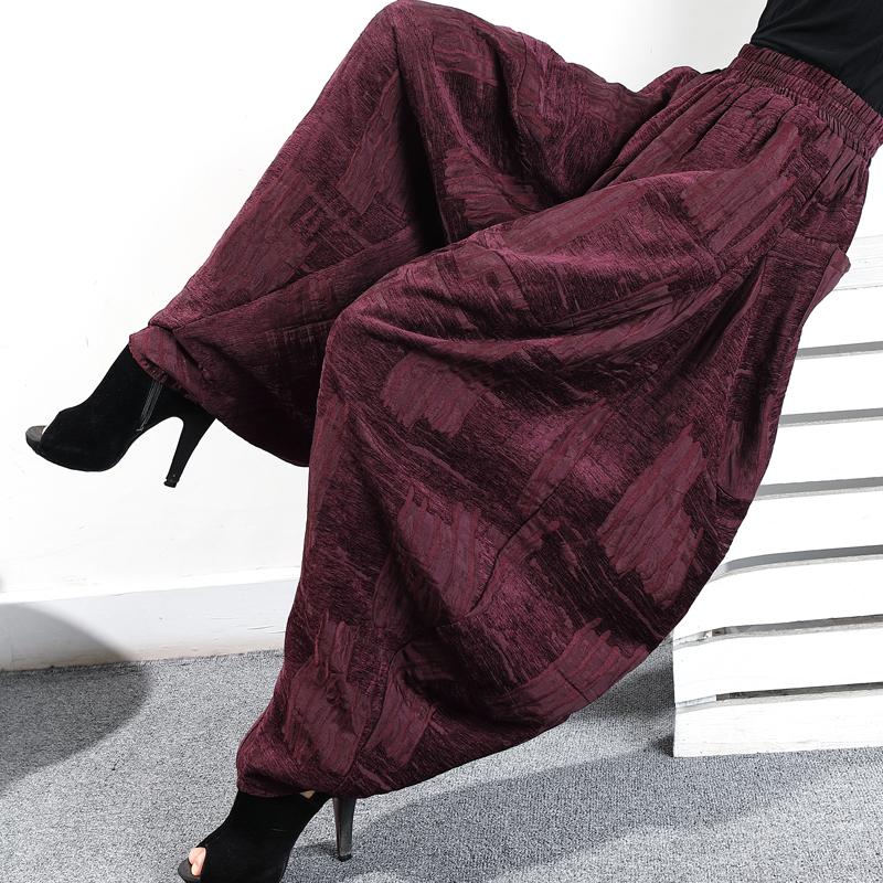 Retro High Waist Jacquard Warm Comfortable Bloomers