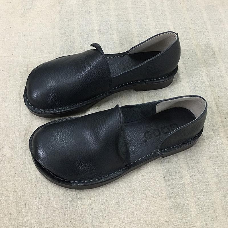 Retro Open Toe Flat Single Shoes