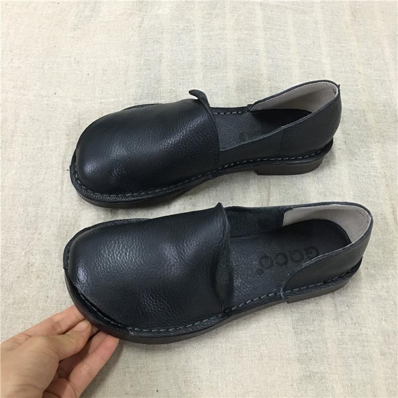 Retro Open Toe Flat Single Shoes