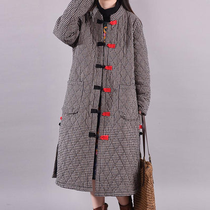Retro Plaid Winter Warm Cotton-padded Jacket
