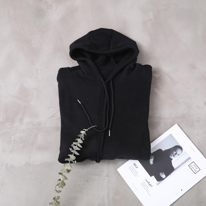 Retro Plus Velvet Warm Hooded Sweatshirt