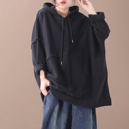 Retro Plus Velvet Warm Hooded Sweatshirt