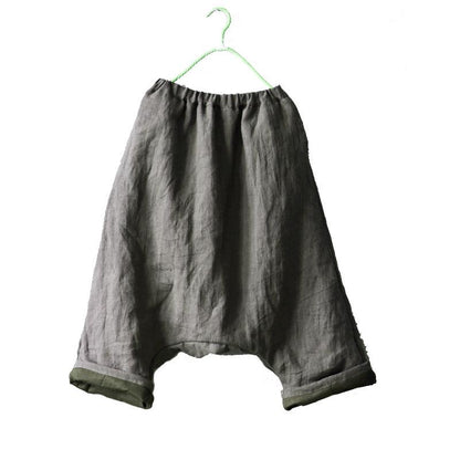Retro Pure Color Warm Low-cut Crotch Pants