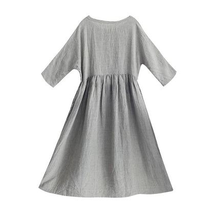 Retro Small Plaid Plus Size Midi Dress