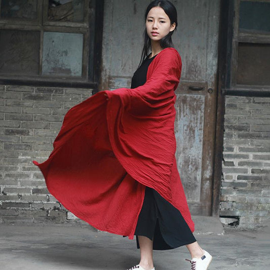 Retro Solid Color Extra Long Scarf