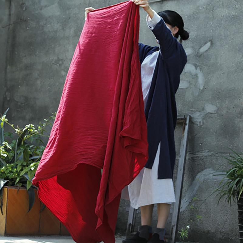 Retro Solid Color Extra Long Scarf