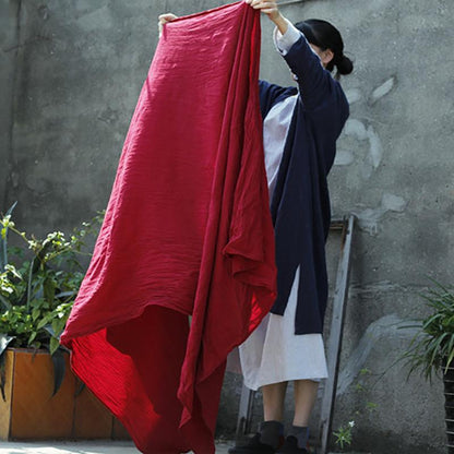 Retro Solid Color Extra Long Scarf