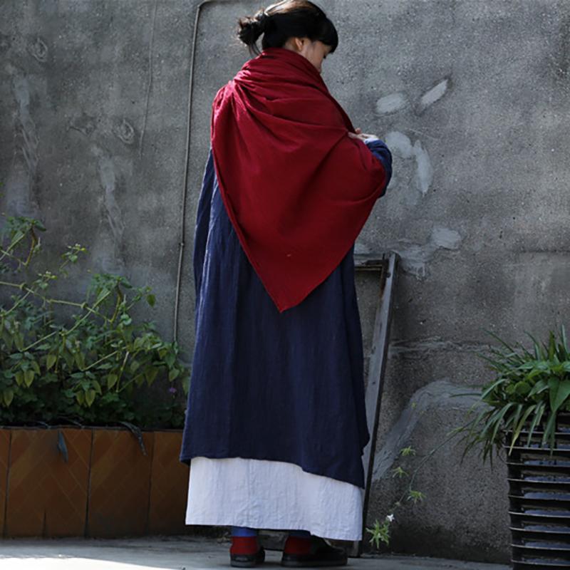 Retro Solid Color Extra Long Scarf